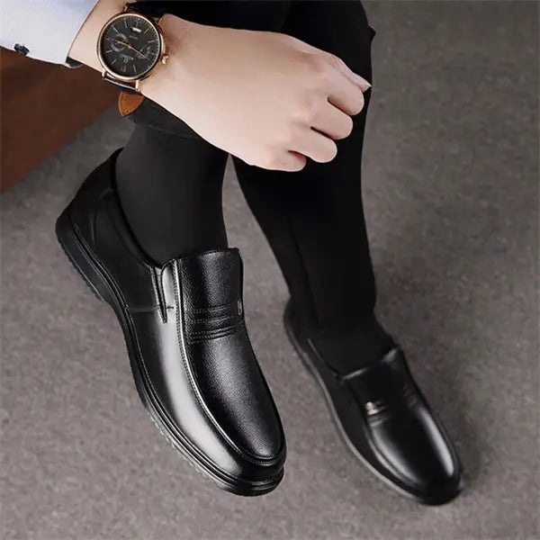 Mocassins décontractés confortables à semelle souple en cuir pour hommes