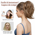 Postiche queue de cheval chignon haut avec pince à griffes synthétiques