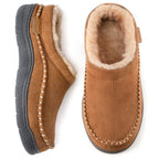 Mocassins antidérapants en peluche pour hommes : chauds et à bout large