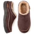 Mocassins antidérapants en peluche pour hommes : chauds et à bout large