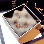 Collier pendentif ailes d'ange gardien pour femme avec zircon cubique