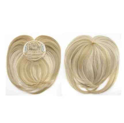 Postiche Topper Court Respirant en Cheveux Humains Effet Naturel