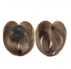 Postiche Topper Court Respirant en Cheveux Humains Effet Naturel