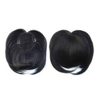 Postiche Topper Court Respirant en Cheveux Humains Effet Naturel